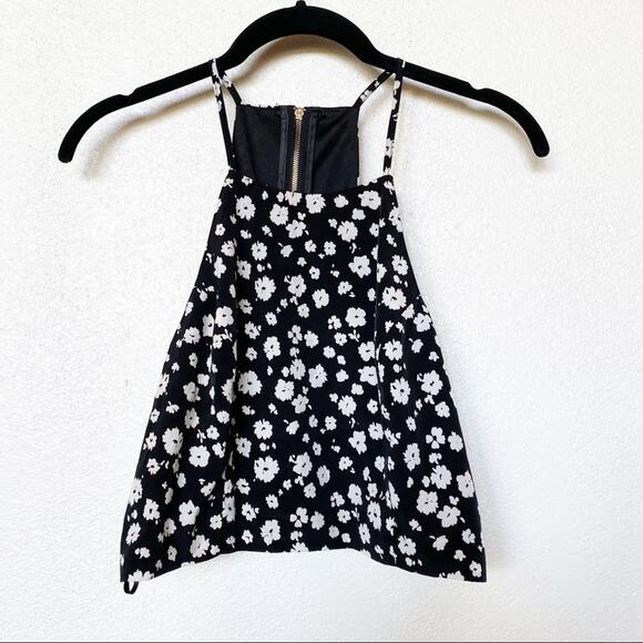 Forever 21 Zipper Back Floral Tank Size Large - Picture 1 of 6